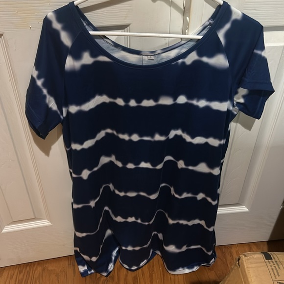 Carter Stripe Short Sleeve Top in Blue/White - RESTOCK